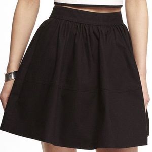 Express black bubble/tulip knee-length skirt